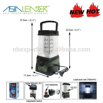 32LED Rechargeable Camping Light Portable Solar Camping Lamp Lantern